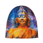 Buddha Statue Mandala Print Beanie