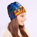 Buddha Statue Mandala Print Beanie