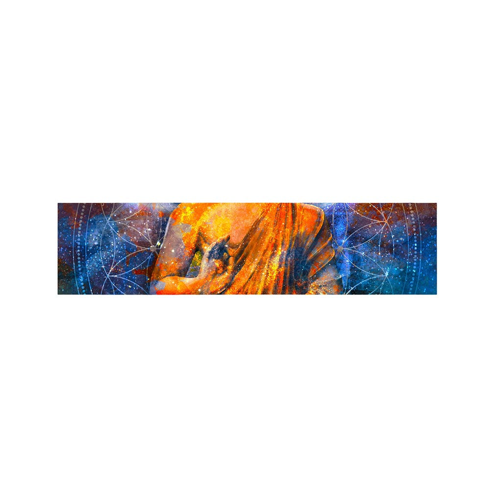 Buddha Statue Mandala Print Bed Runner