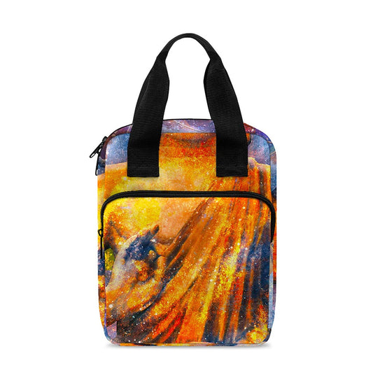 Buddha Statue Mandala Print Bible Tote Bag