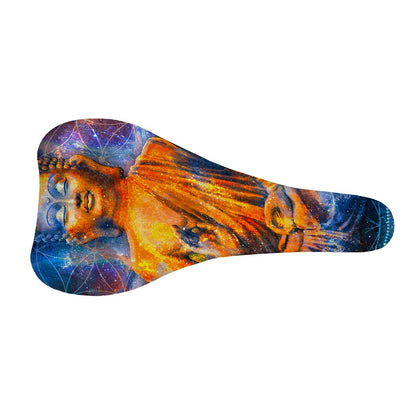 Buddha Statue Mandala Print Bicycle Seat Cover