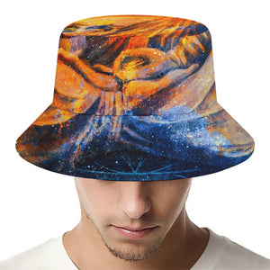 Buddha Statue Mandala Print Bucket Hat