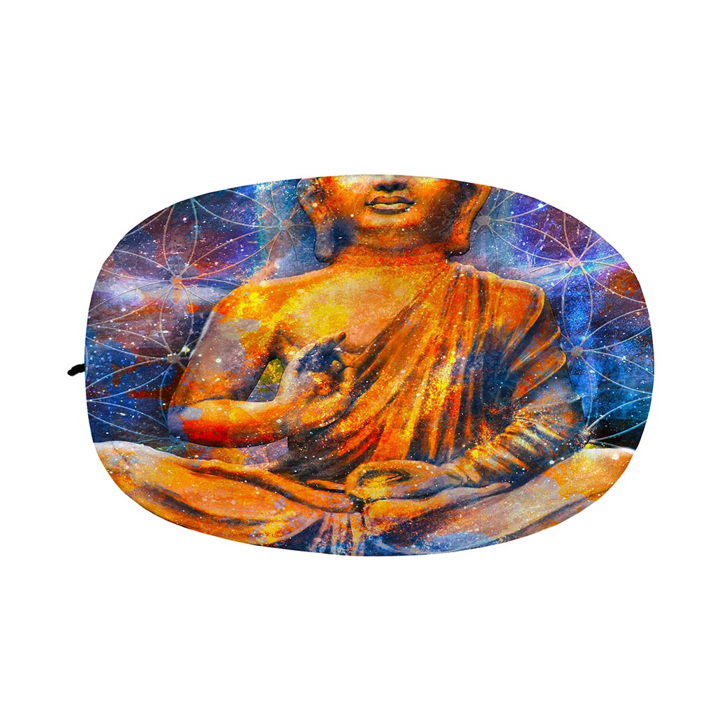 Buddha Statue Mandala Print Car Side Mirror Covers