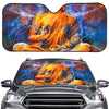 Buddha Statue Mandala Print Car Windshield Sun Shade