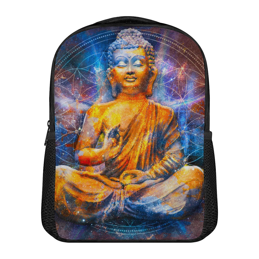 Buddha Statue Mandala Print Casual Backpack