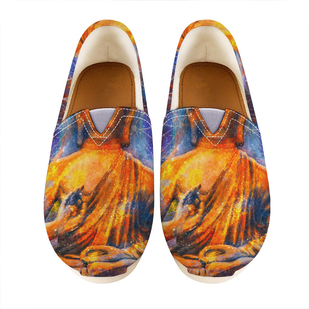 Buddha Statue Mandala Print Casual Shoes