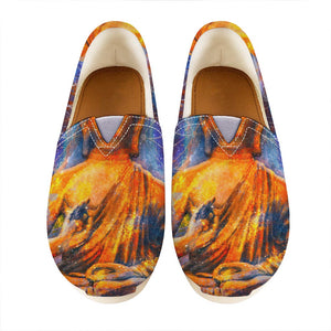 Buddha Statue Mandala Print Casual Shoes