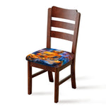 Buddha Statue Mandala Print Chair Cushion Cover
