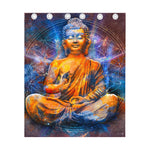 Buddha Statue Mandala Print Curtain