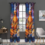 Buddha Statue Mandala Print Curtain