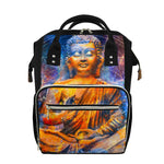 Buddha Statue Mandala Print Diaper Bag