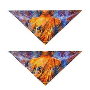 Buddha Statue Mandala Print Dog Bandana