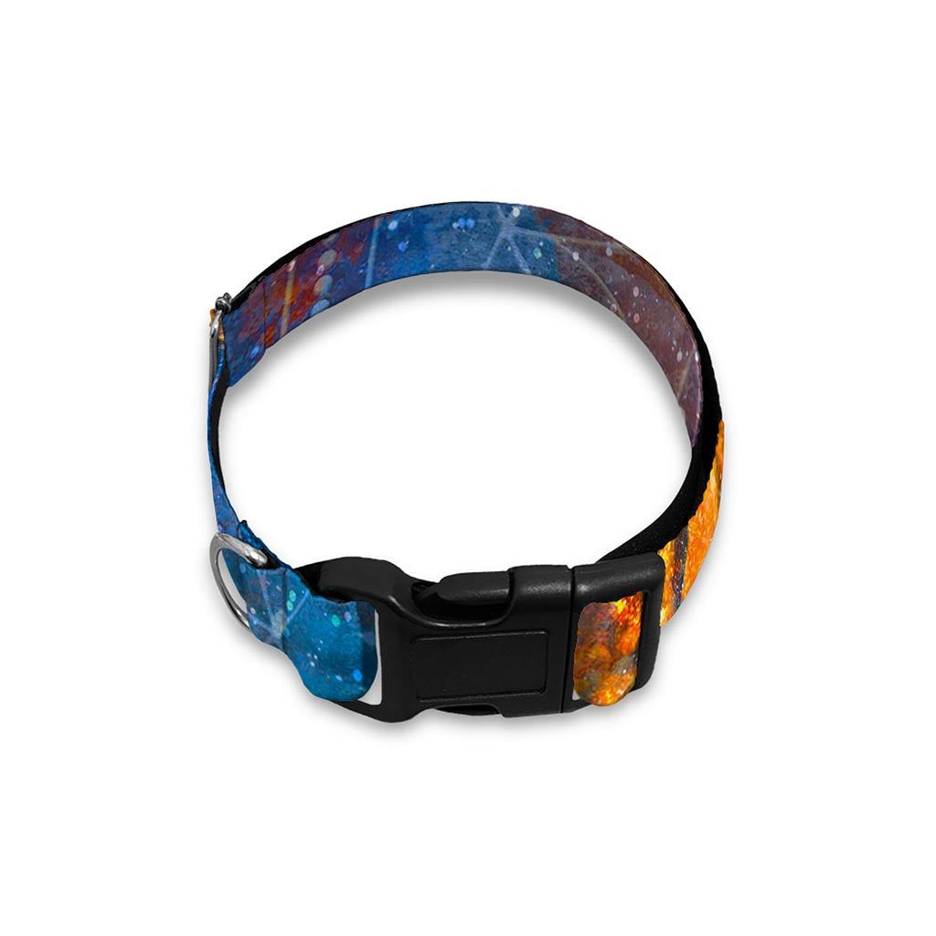 Buddha Statue Mandala Print Dog Collar