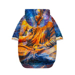 Buddha Statue Mandala Print Dog Zip Up Hoodie