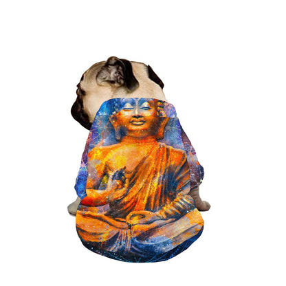 Buddha Statue Mandala Print Dog Zip Up Jacket