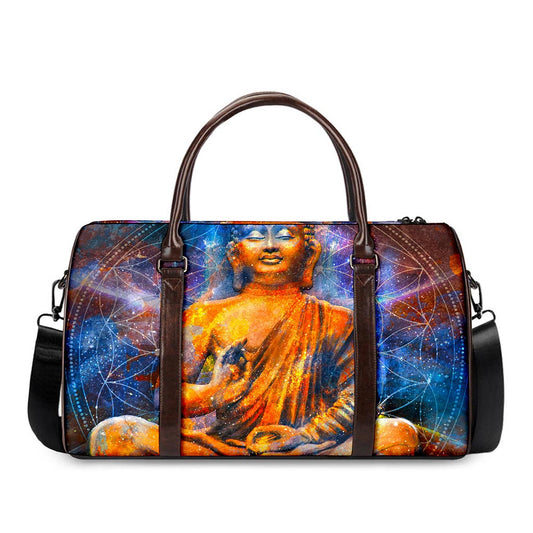 Buddha Statue Mandala Print Duffle Bag