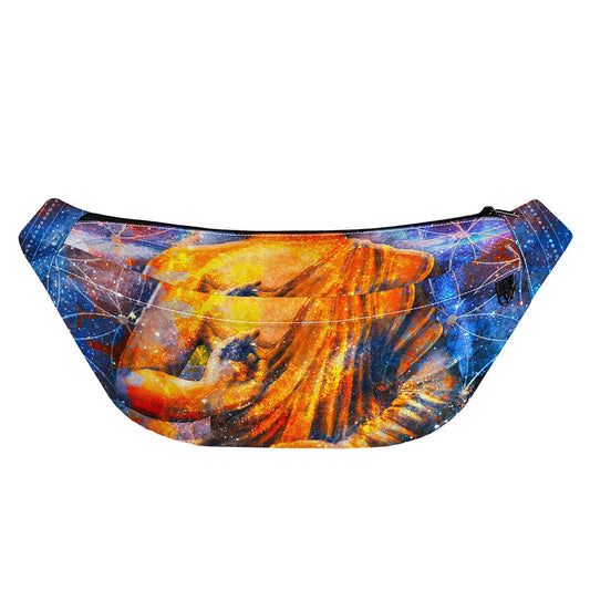 Buddha Statue Mandala Print Fanny Pack