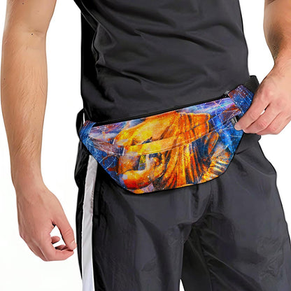 Buddha Statue Mandala Print Fanny Pack