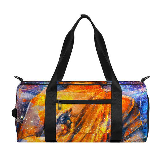 Buddha Statue Mandala Print Gym Bag