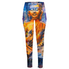 Buddha Statue Mandala Print High-Waisted Pocket Leggings