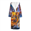 Buddha Statue Mandala Print Hooded Bathrobe