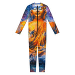 Buddha Statue Mandala Print Jumpsuit