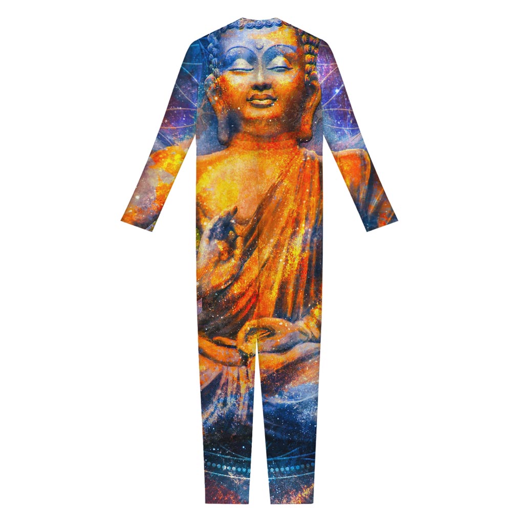 Buddha Statue Mandala Print Jumpsuit