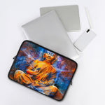 Buddha Statue Mandala Print Laptop Sleeve