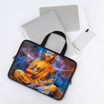 Buddha Statue Mandala Print Laptop Sleeve With Handle