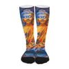 Buddha Statue Mandala Print Long Socks