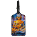 Buddha Statue Mandala Print Luggage Tag