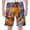 Buddha Statue Mandala Print Men's Beach Shorts