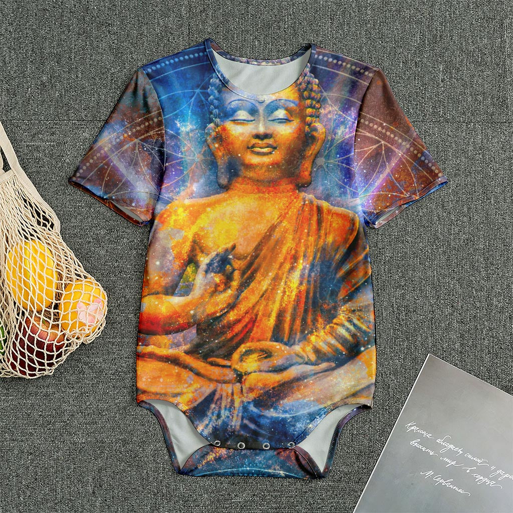 Buddha Statue Mandala Print Men's Bodysuit