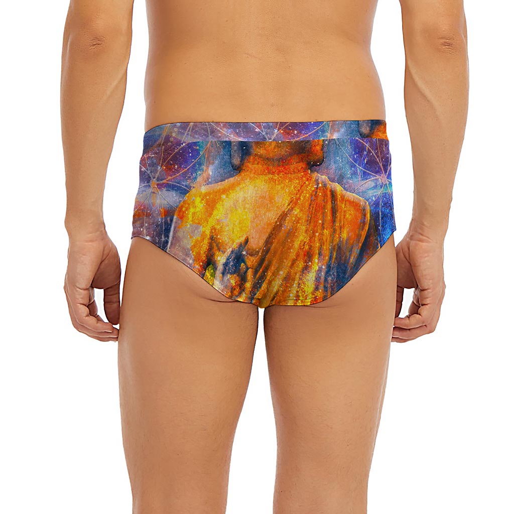 Buddha Statue Mandala Print Men's Briefs