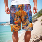 Buddha Statue Mandala Print Men's Cargo Shorts