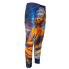 Buddha Statue Mandala Print Men's Compression Pants