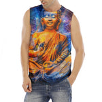 Buddha Statue Mandala Print Men's Fitness Tank Top