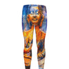 Buddha Statue Mandala Print Men's leggings