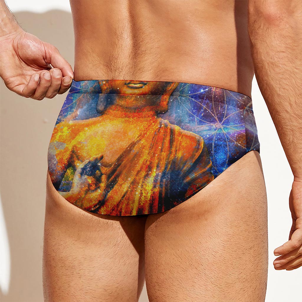 Buddha Statue Mandala Print Men's Swim Briefs