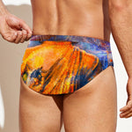 Buddha Statue Mandala Print Men's Swim Briefs
