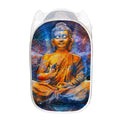 Buddha Statue Mandala Print Mesh Laundry Hamper