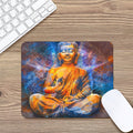 Buddha Statue Mandala Print Mouse Pad