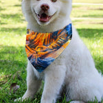 Buddha Statue Mandala Print Over The Collar Dog Bandana