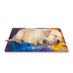 Buddha Statue Mandala Print Pet Cooling Mat Cover
