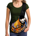 Buddha Statue Mandala Print Pet Sling Carrier