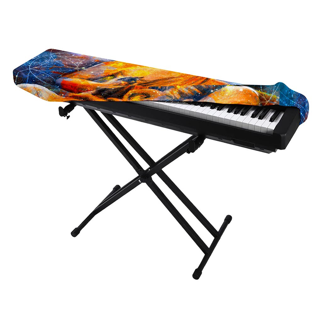 Buddha Statue Mandala Print Piano Keyboard Cover