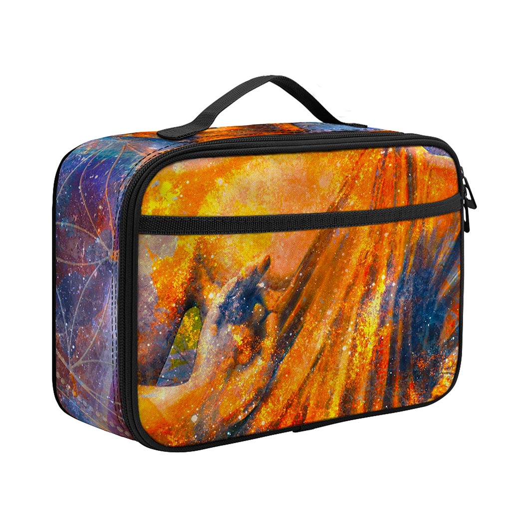 Buddha Statue Mandala Print Portable Lunch Bag