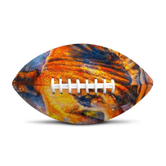 Buddha Statue Mandala Print Rugby Ball