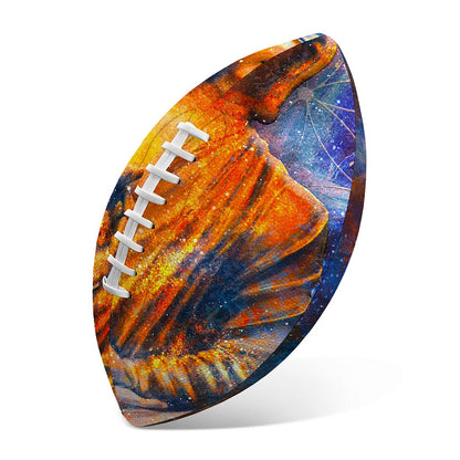 Buddha Statue Mandala Print Rugby Ball