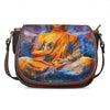 Buddha Statue Mandala Print Saddle Bag